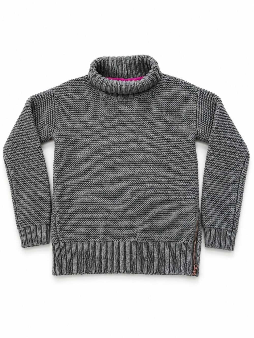 lululemon athletica Women's Gray Chunky Knit Turtleneck Sweater